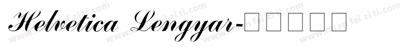 Helvetica Lengyar字体转换